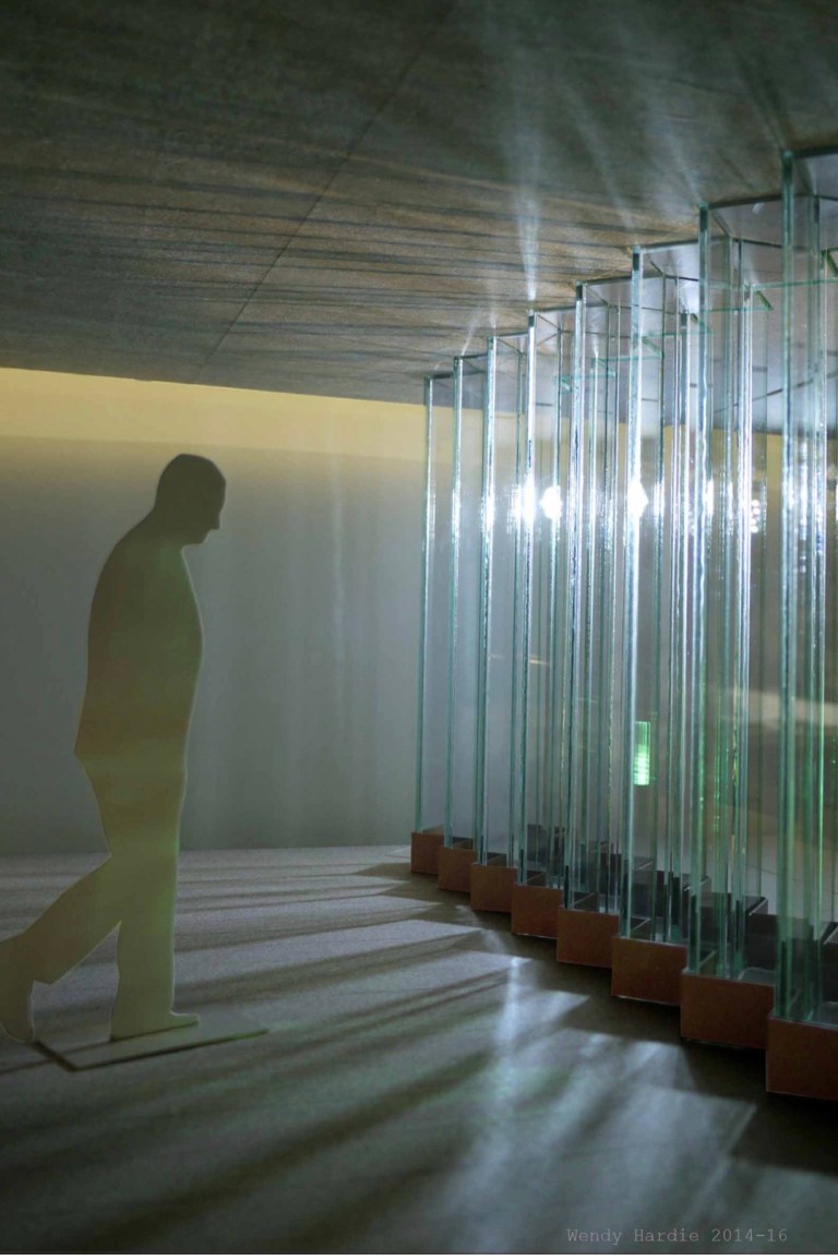 Hackney Wick Station Artist Wendy Hardie’s Lighting Study for Molecular Glass Wall Installation 2014-16