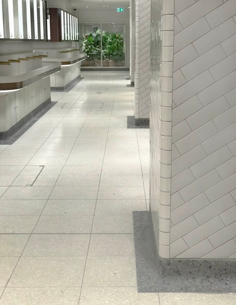 Wendy Hardie design collaboration with Landolt + Brown Architects, London Victoria Station WCs