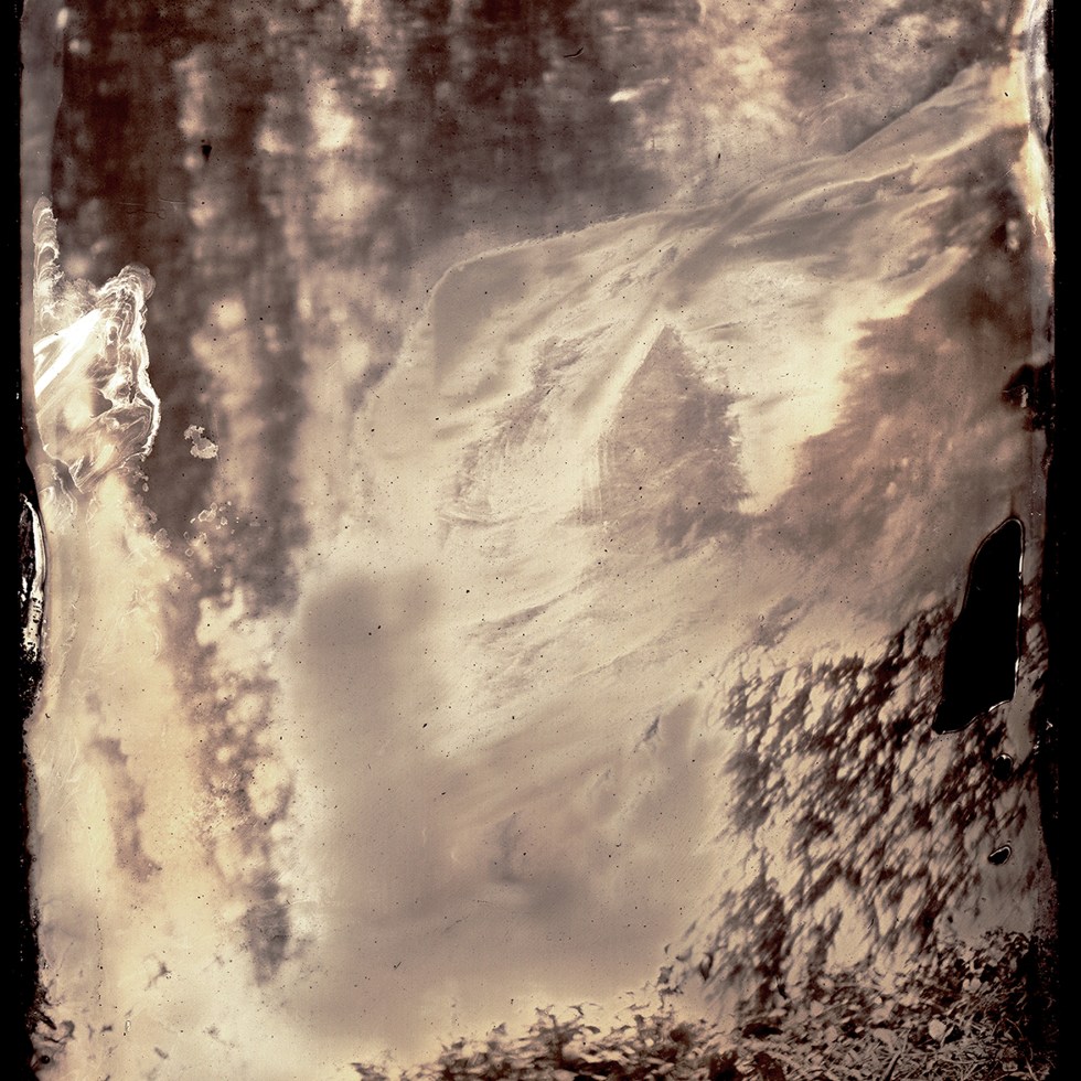 'awakening' by fine art photographic artist Wendy Hardie is a wet plate collodion work that explores our fragile planet through the contextual history of plastic. The world's first plastic was produced close to this captured image on the River Lea in East London.